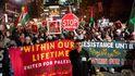 Propalestinská demonstrace v New Yorku. (11.11.2023)