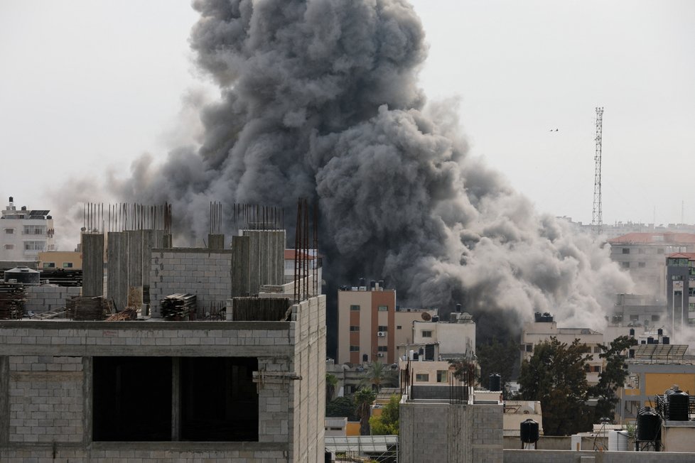 Následky izraelského úderu na Gazu.