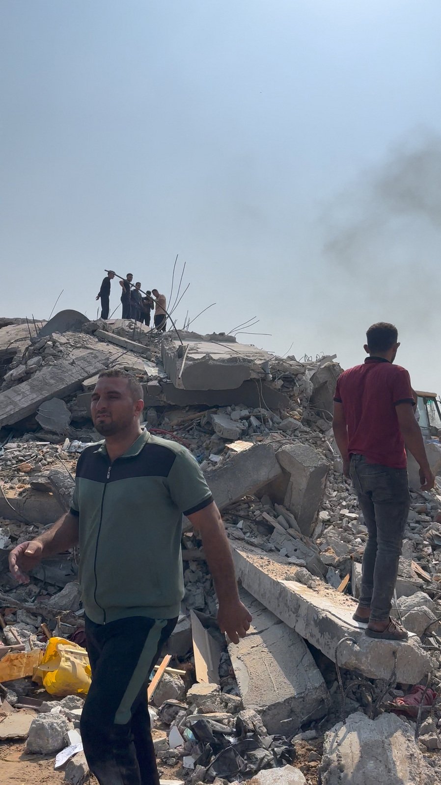 Následky izraelského protiúderu na město Gaza.