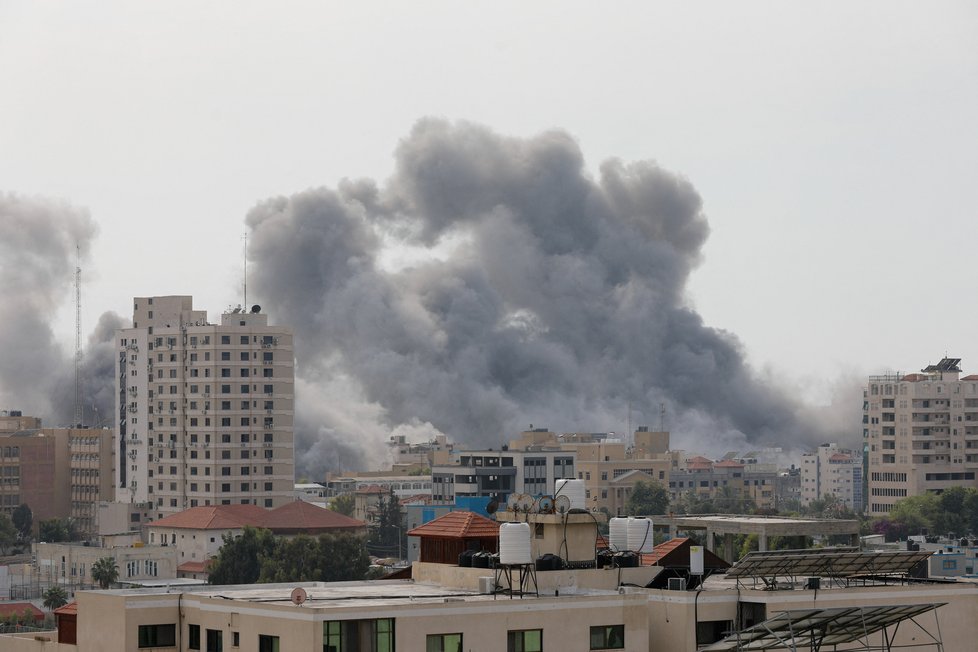 Následky izraelského protiúderu na Gazu.