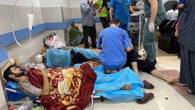 Zranění v nemocnici Šífa v Pásmu Gazy