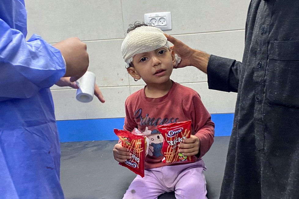 Zranění v nemocnici Šífa v Pásmu Gazy