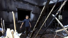 V tomto domě osmnáctiměsíční dítě uhořelo. Ze žhářského útoku jsou podezřelí izraelští extremisté.