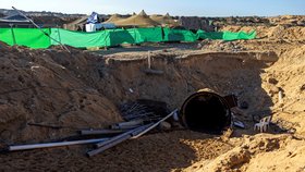 Izraelská armáda oznámila, že během své ofenzivy v Pásmu Gazy objevila údajně největší tunel vyhloubený Hamásem (18. 12. 2023)