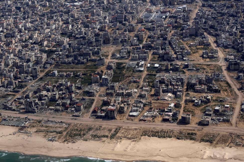 Pásmo Gazy bombardované Izraelem (březen 2024)