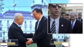 Jeden z nejstřeženějších politiků světa, izraelský premiér Benjamin Netanjahu, se do Prahy vydal letos již podruhé