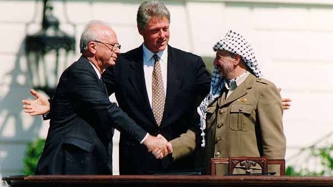 Jicchak Rabin, Bill Clinton a Jásir Arafat