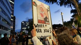 Izraelský protest za vydání rukojmích v Tel Avivu