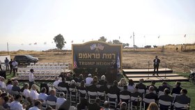 Izrael pojmenoval po americkém prezidentovi Donaldu Trumpovi osadu na Golanských výšinách