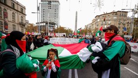Protest na podporu Palestiny v Barceloně (26.11.2023)