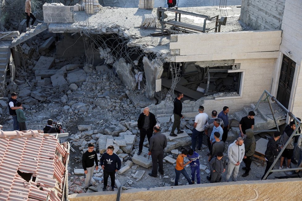 Demolice domů palestinských útočníků v Hebronu (10.11.2023)