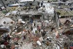 Následky izraelského útoku ve městě Rafah v jižním cípu Pásma Gazy