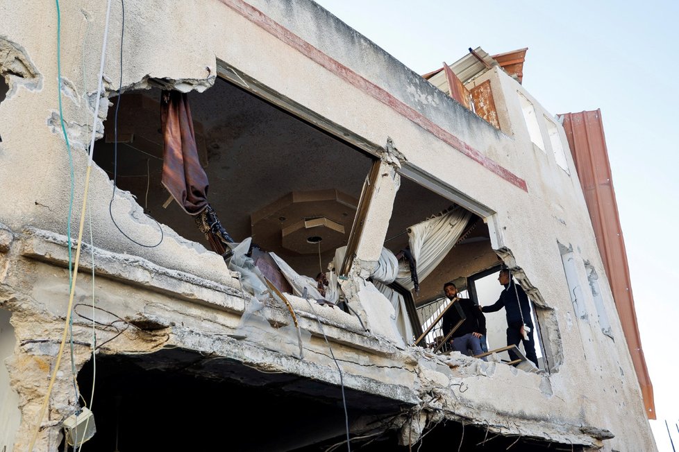 Škody po izraelském zásahu v Jeninu (29.11.2023)