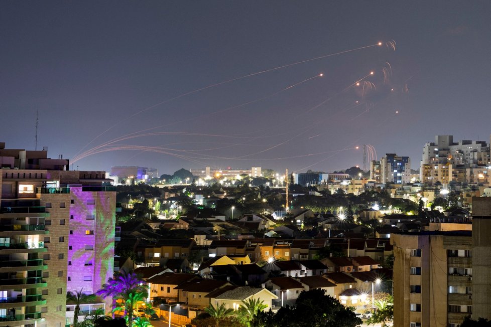 Rakety vypálené na Izrael z Pásma Gazy (1.1.2024)