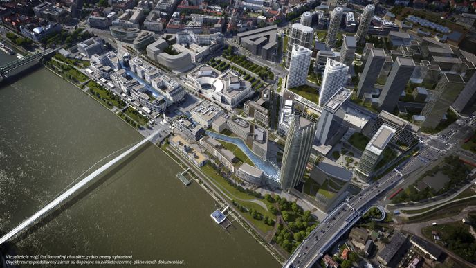 Developerský koncept společnosti J&T Real Estate nazvaný Spojená Bratislava.