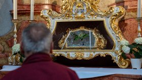 Lebka svaté Zdislavy v bazilice svatého Vavřince