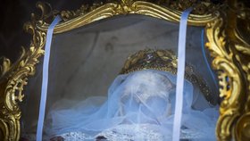 Lebka svaté Zdislavy v bazilice svatého Vavřince a svaté Zdislavy v Jablonném v Podještědí