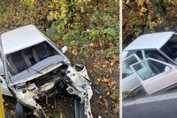 Mrazivé záběry z dopravní nehody na Vsetínsku: Nebezpečně předjíždějící auto smetl kamion