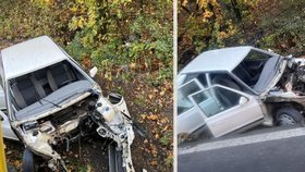 Mrazivé záběry z dopravní nehody na Vsetínsku: Nebezpečně předjíždějící auto smetl kamion
