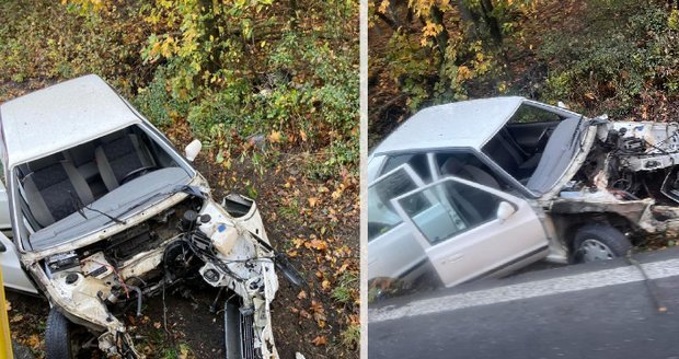 Mrazivé záběry z dopravní nehody na Vsetínsku: Nebezpečně předjíždějící auto smetl kamion