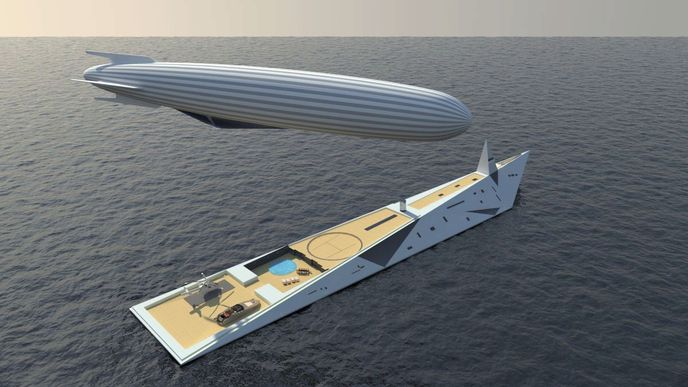 Co vznikne, když dáte dohromady supermoderní jachtu se vzducholoď inspirovanou německými zeppeliny?