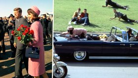 Růžový kostým Jackie Kennedy, který na sobě měla v okamžiku, kdy Lee Harvey Oswald zabil jejího manžela, je v Národním archivu.