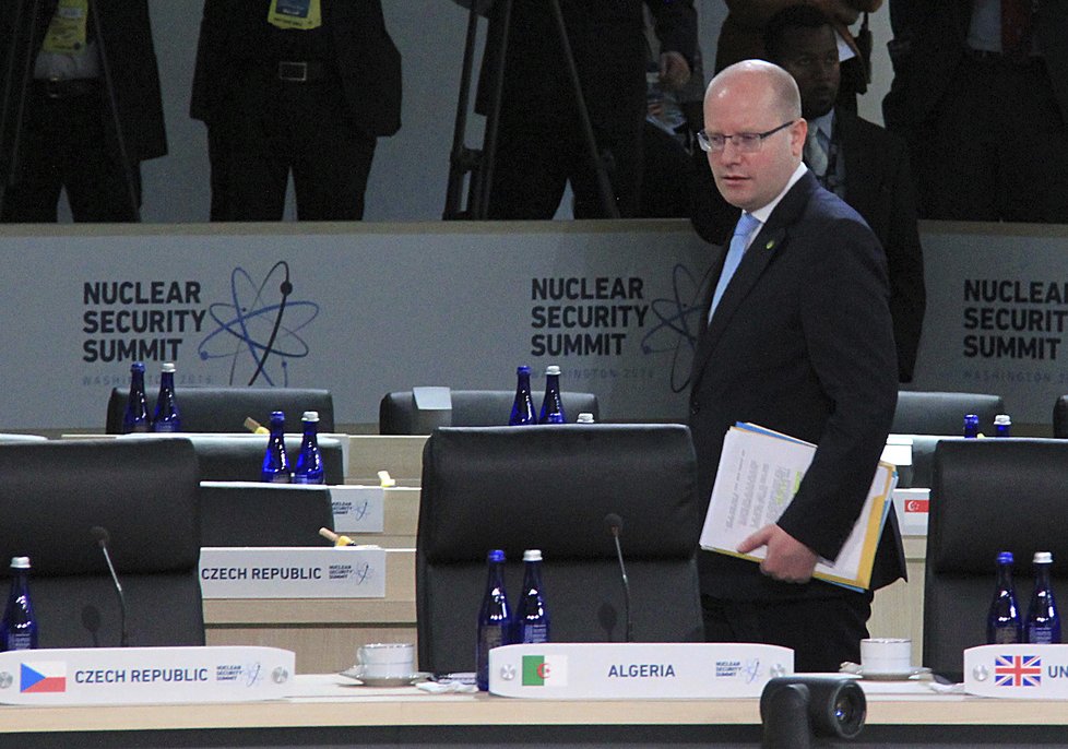 Premiér Bohuslav Sobotka na jaderném summitu ve Washingtonu