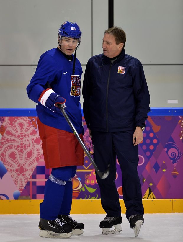 Jaromír Jágr s Aloisem Hadamczikem Jaromír Jágr s Aloisem Hadamczikem