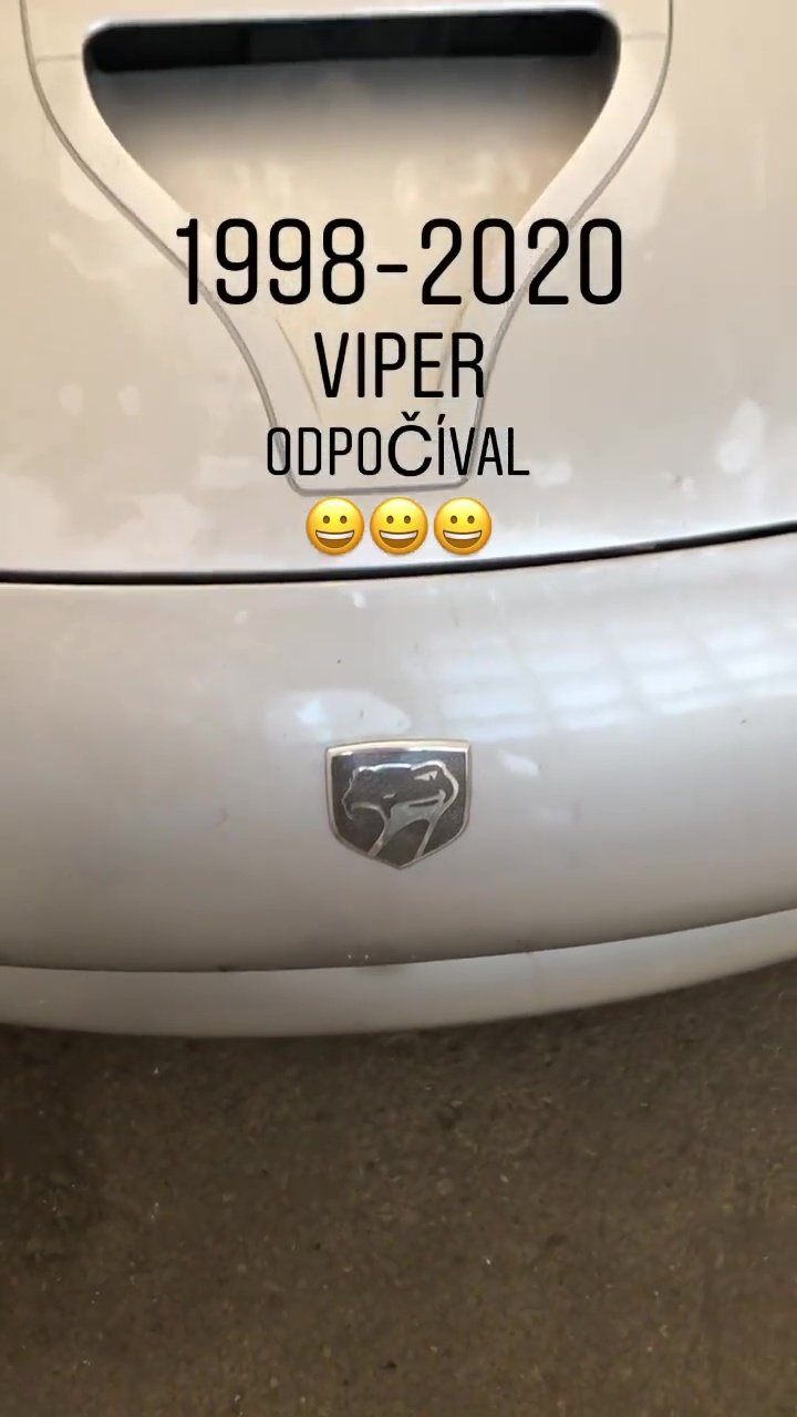 Jágrův miláček Dodge Viper vyjede po dvaadvaceti letech z garáže