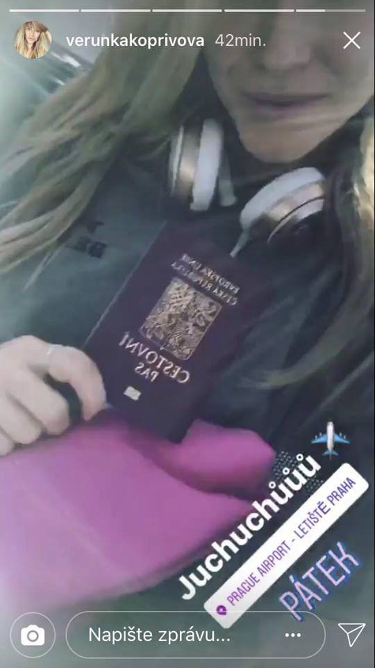 Veronika Kopřivová odletěla za Jardou do Kanady.
