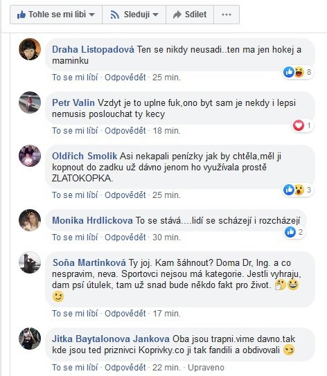 Facebook se plní reakcemi fanoušků