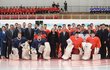 Hokejová legenda Jaromír Jágr v Číně v doprovodu první dámy Ivany Zemanové (25. 4. 2019)