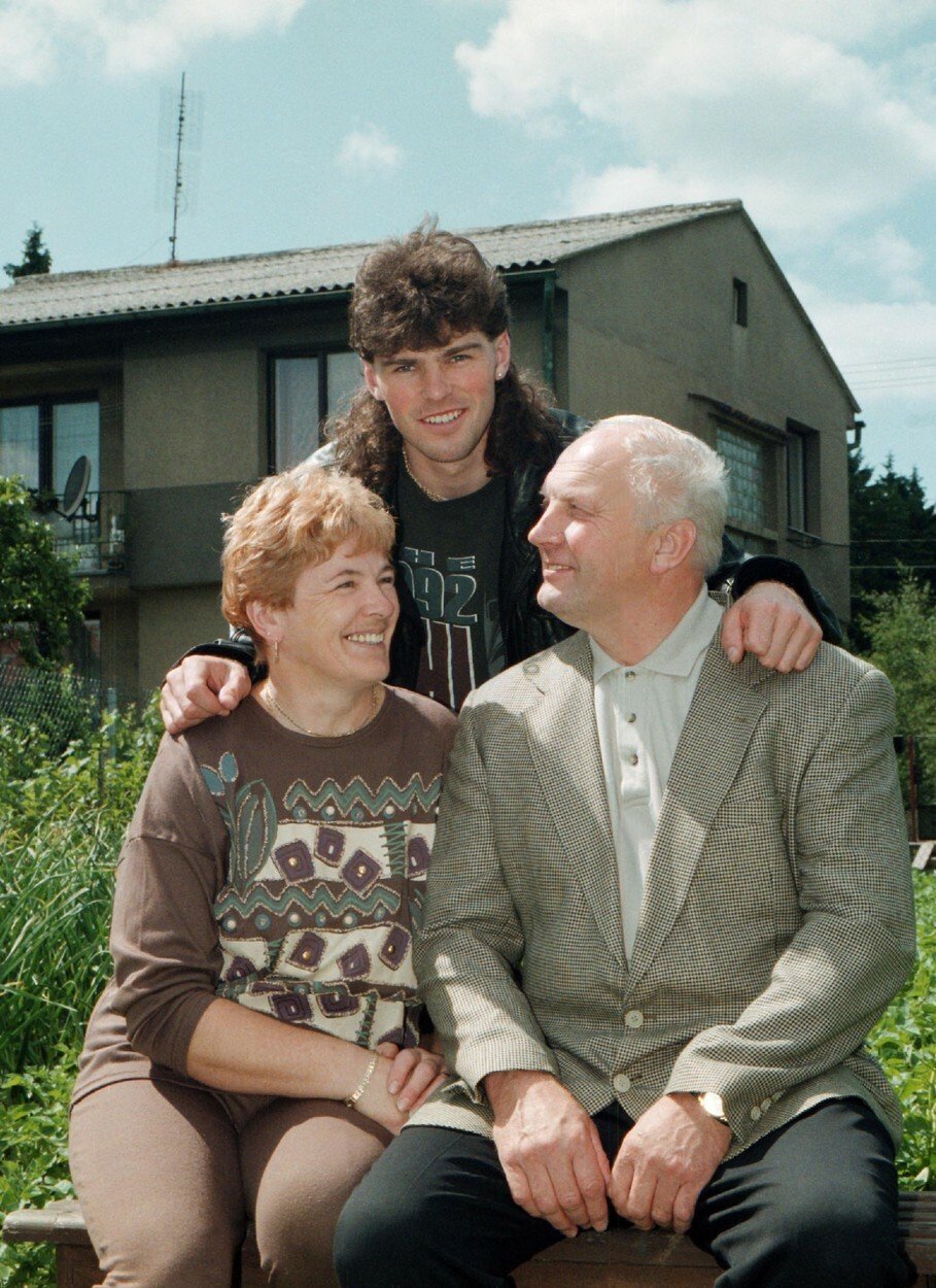 Jaromír Jágr se svými rodiči