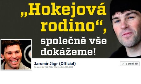 Takhle vypadá oficiální stránka Jaromíra Jágra na facebooku.