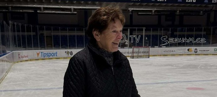 Maminka Jaromíra Jágra si na bruslích počínala výborně.
