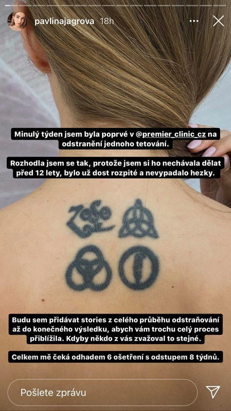 Pavlína Jágrová miluje tetování