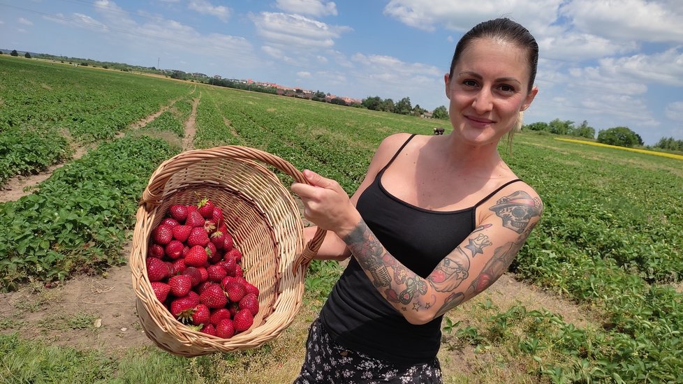 Martina Kubíčková (28)  vyrobí z jahod přesnidávky pro děti.