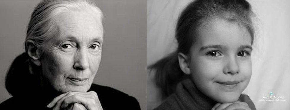 Britská antropoložka Jane Goodal: Maminka stylizovala malou Emmu (5) do podoby několika slavných žen historie.