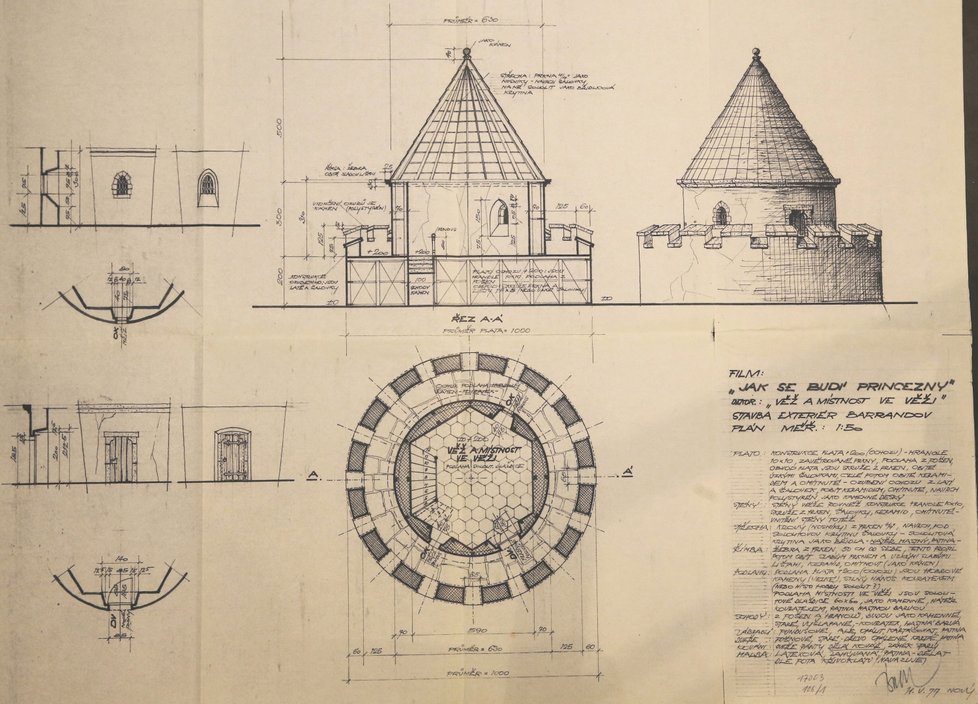 Z věže se dochoval jen nákres od architekta.