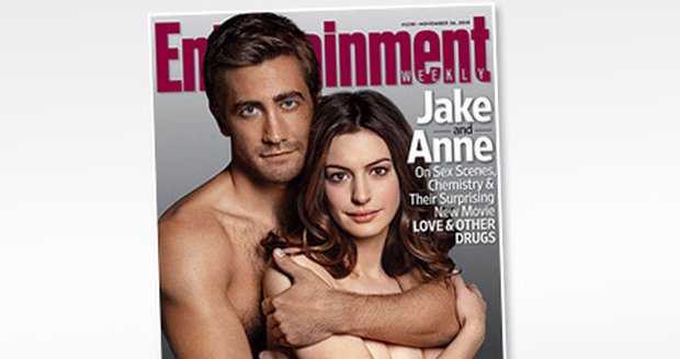Jake Gyllenhaal a Anne Hathaway jsou spolu nafocení pro titulku magazínu Entertainment Weekly.