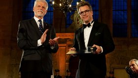 Petr Pavel s dirigentem Jakubem Hrůšou (28.10.2025)