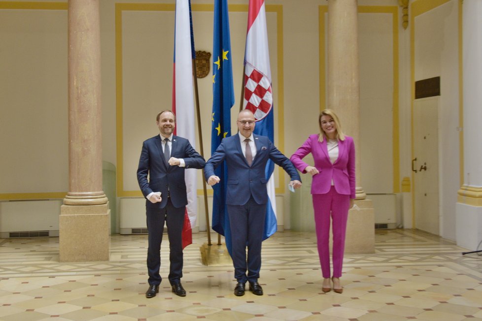 Ministr zahraničí Jakub Kulhánek (ČSSD) na návštěvě Chorvatska (29.5.2021)