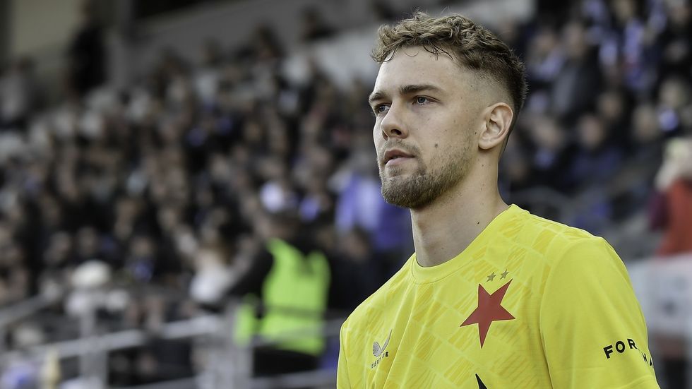 Brankář Slavie Jakub Markovič