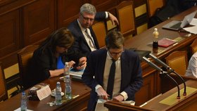 Poslanec za Piráty Jakub Michálek věnoval premiéru Babišovi na schůzi Poslanecké sněmovny toustový chléb značky Penam. (4. 6. 2019)