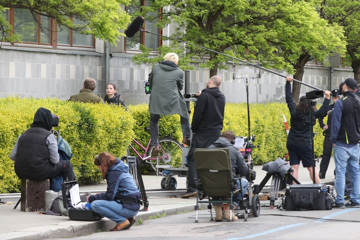 21. 5. 2021, 10:49 hod., Praha-Holešovice - Natáčení nového seriálu Primy: Nová kriminálka je zatím tajná