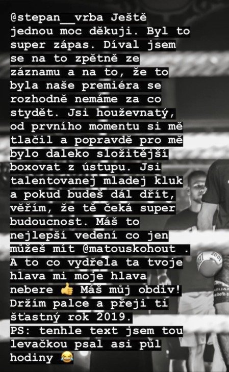 Jakub Štáfek napsal pokorné vyznání na Instagram