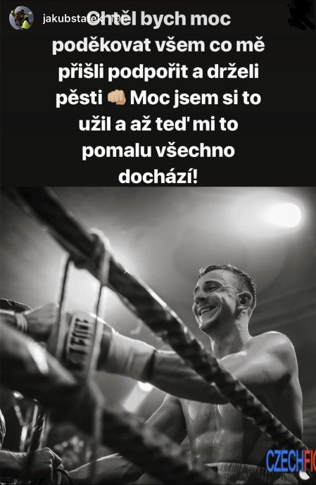 Jakub Štáfek napsal pokorné vyznání na Instagram.