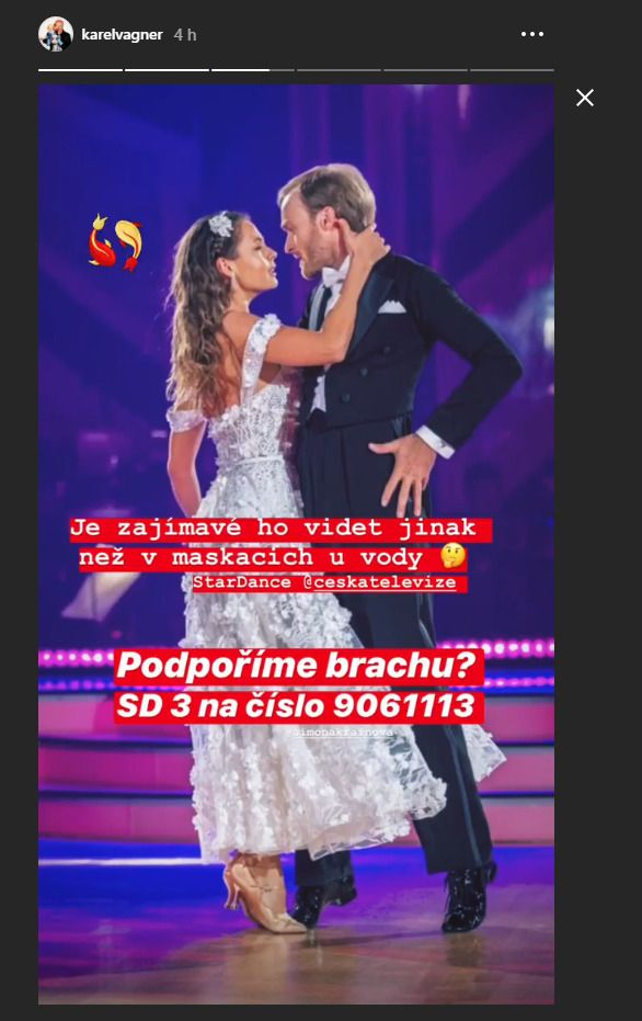 Jakuba Vágnera ve StarDance podporuje i jeho bratr Karel