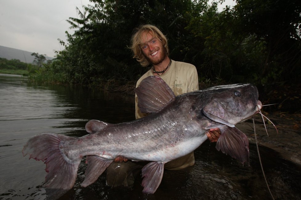 Jakub se sumcem &#34;kamba&#34; - úlovek vážil téměř 40 kg