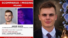 Jakub (†21) zemřel při pádu v centru Milána.